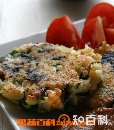裙带菜虾米饼的做法
