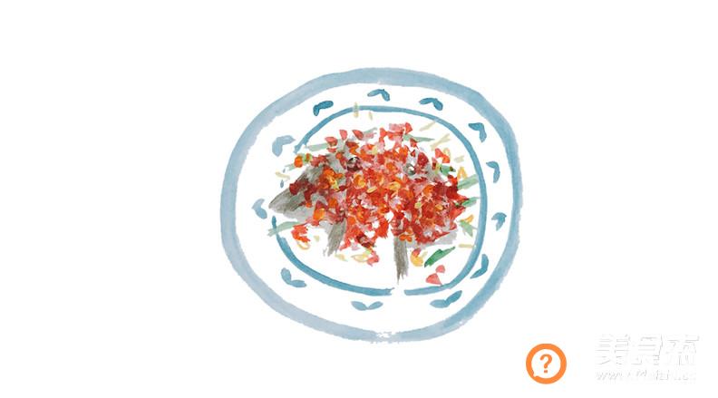 手绘食谱：湘菜馆里出镜率最高的——剁椒鱼头做法大全
