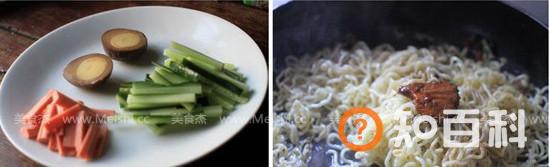 三鲜拌炒方便面做法大全