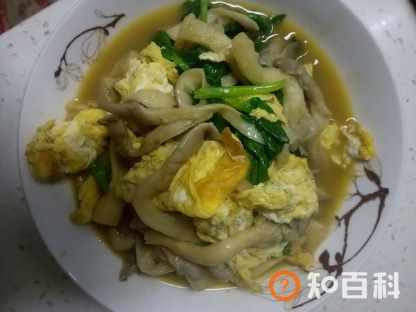 芹菜叶平菇炒鸡蛋做法大全