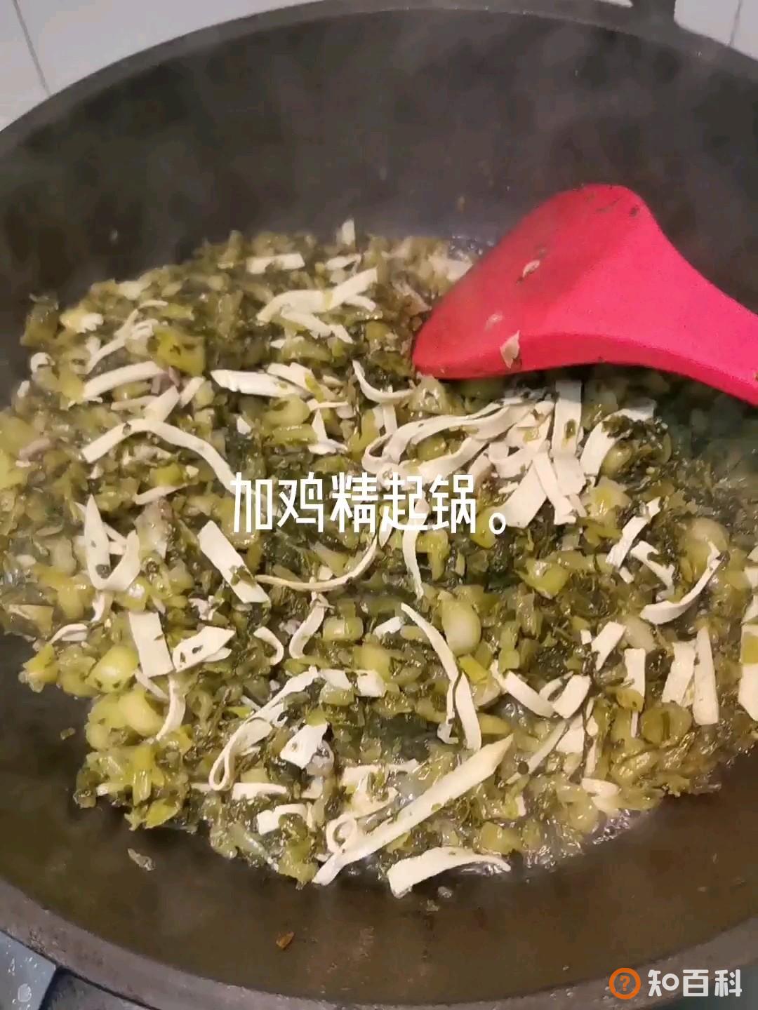 千张丝炒咸菜。做法大全