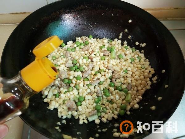 玉米粒豌豆炒肉做法大全