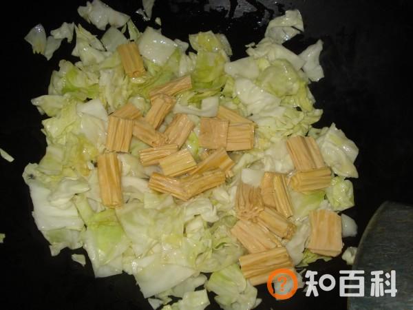 包菜炒腐竹做法大全