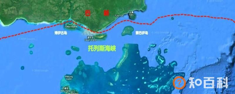 托雷斯海峡在世界地图上的位置