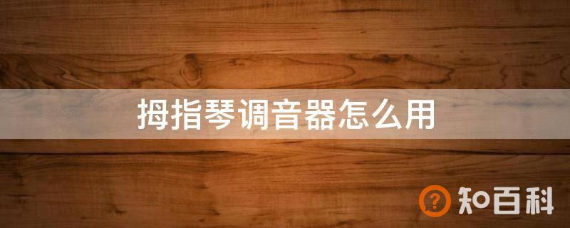 拇指琴调音器怎么用