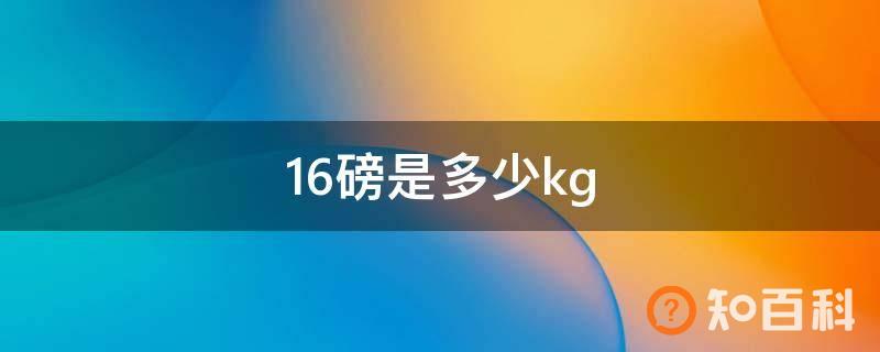 16磅是多少kg