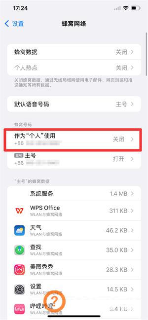 苹果11双卡模式在哪里打开