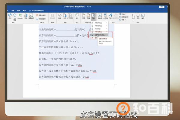 word页码的设置 