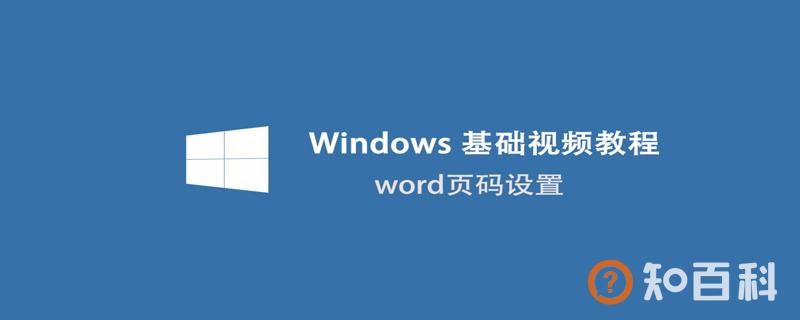 word页码的设置 