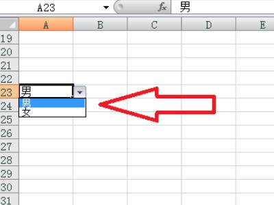 excel男女性别选择公式设置