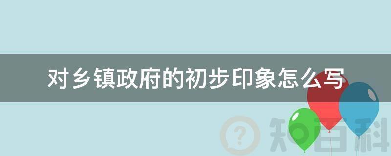 对乡镇政府的初步印象怎么写(在乡镇政府工作)